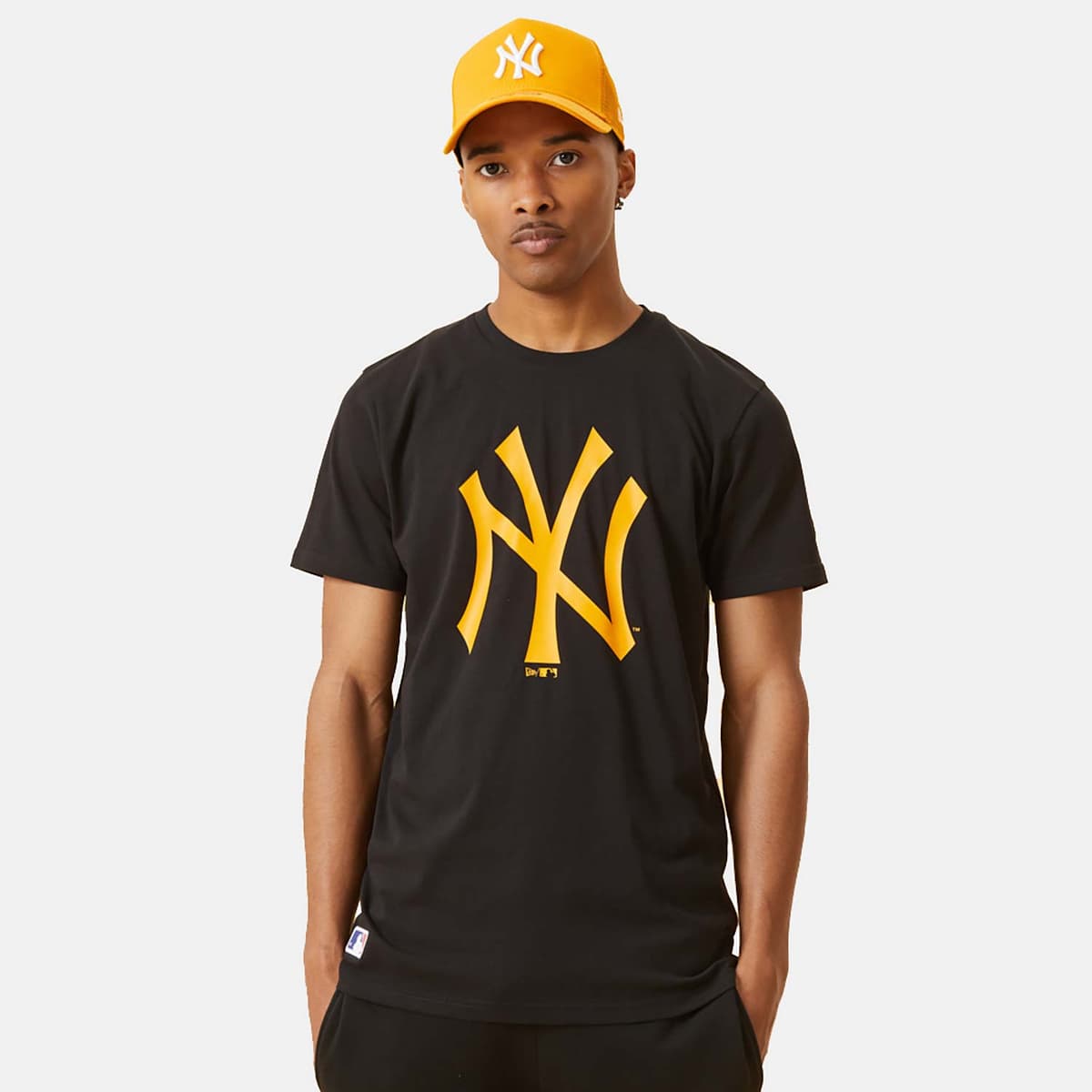 New York Yankees Team Logo T-Shirt Μαυρο