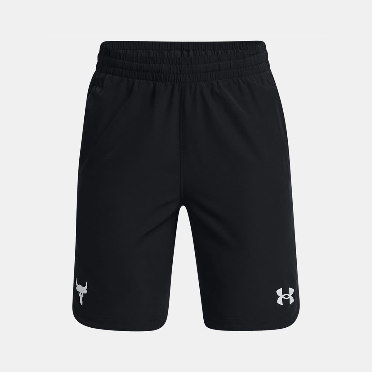 Ua Boys' Project Rock Woven Shorts Μαυρο