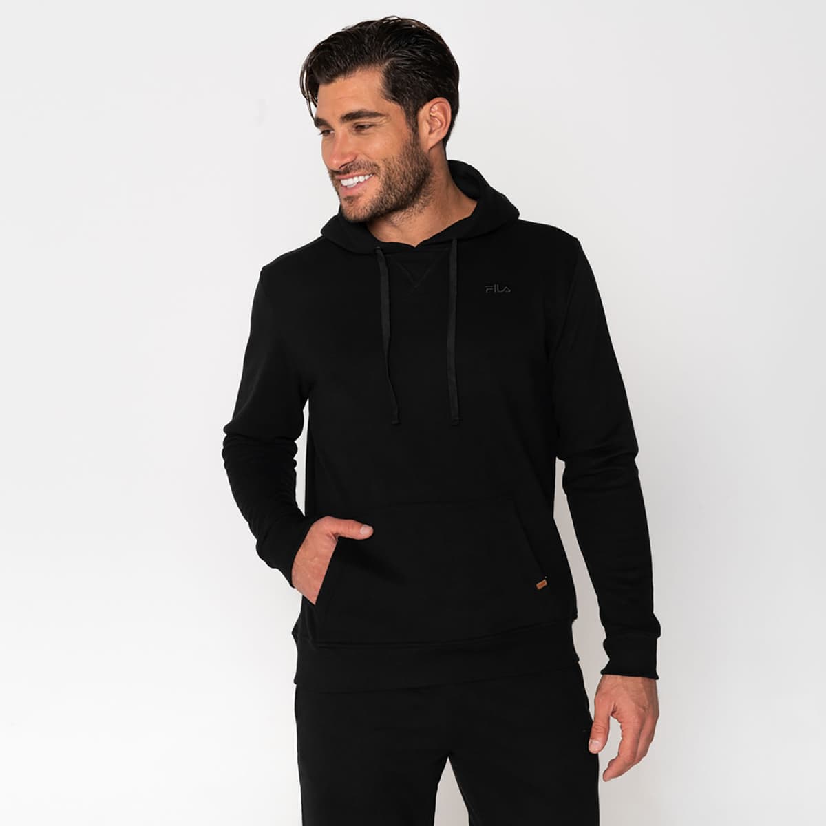 Fila Tom Hoodie Μαυρο