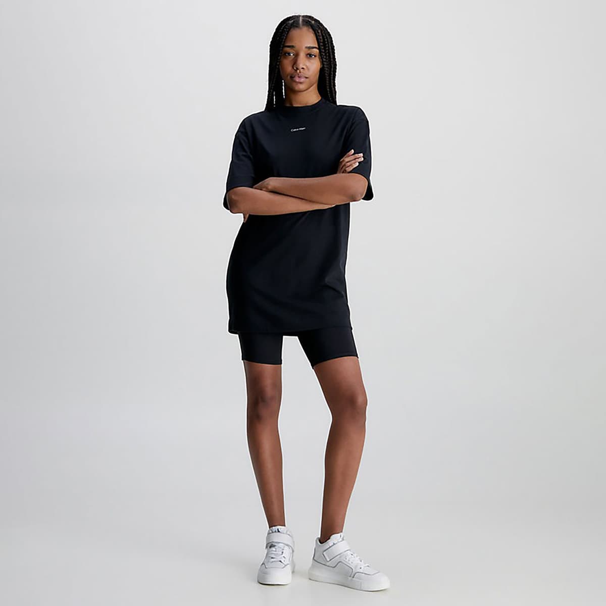 Calvin Klein Oversized T-Shirt Dress Μαυρο