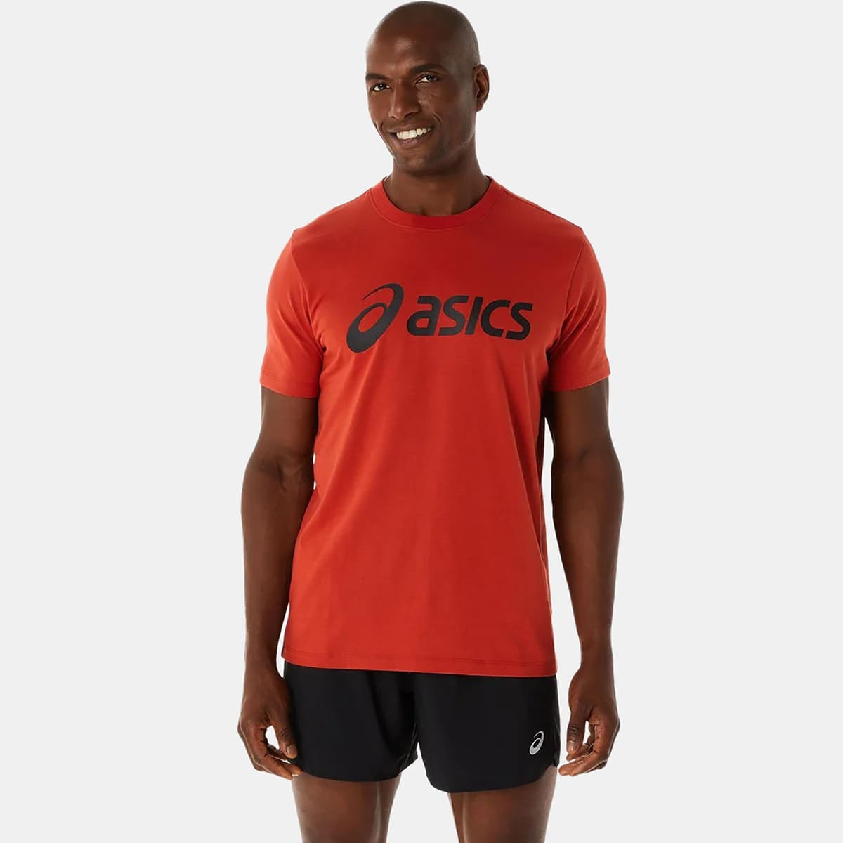 Asics Big Logo T-Shirt Κοκκινο