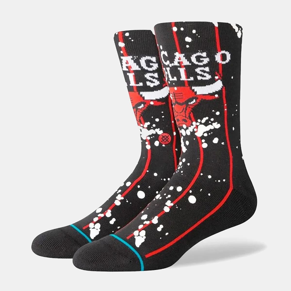 Stance Overspray Chicago Bulls Crew Socks Μαυρο
