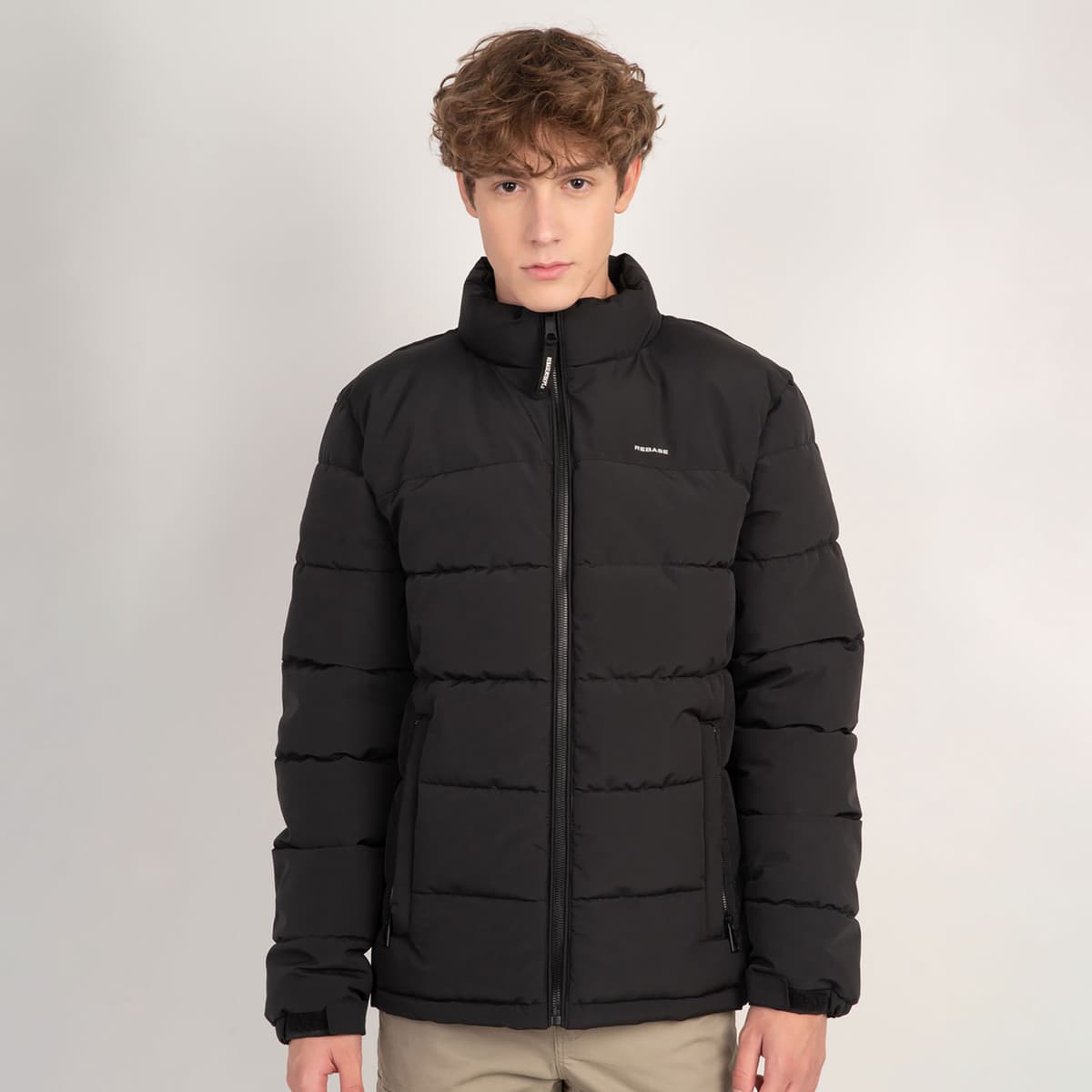 Rebase Padded Jacket Χακι