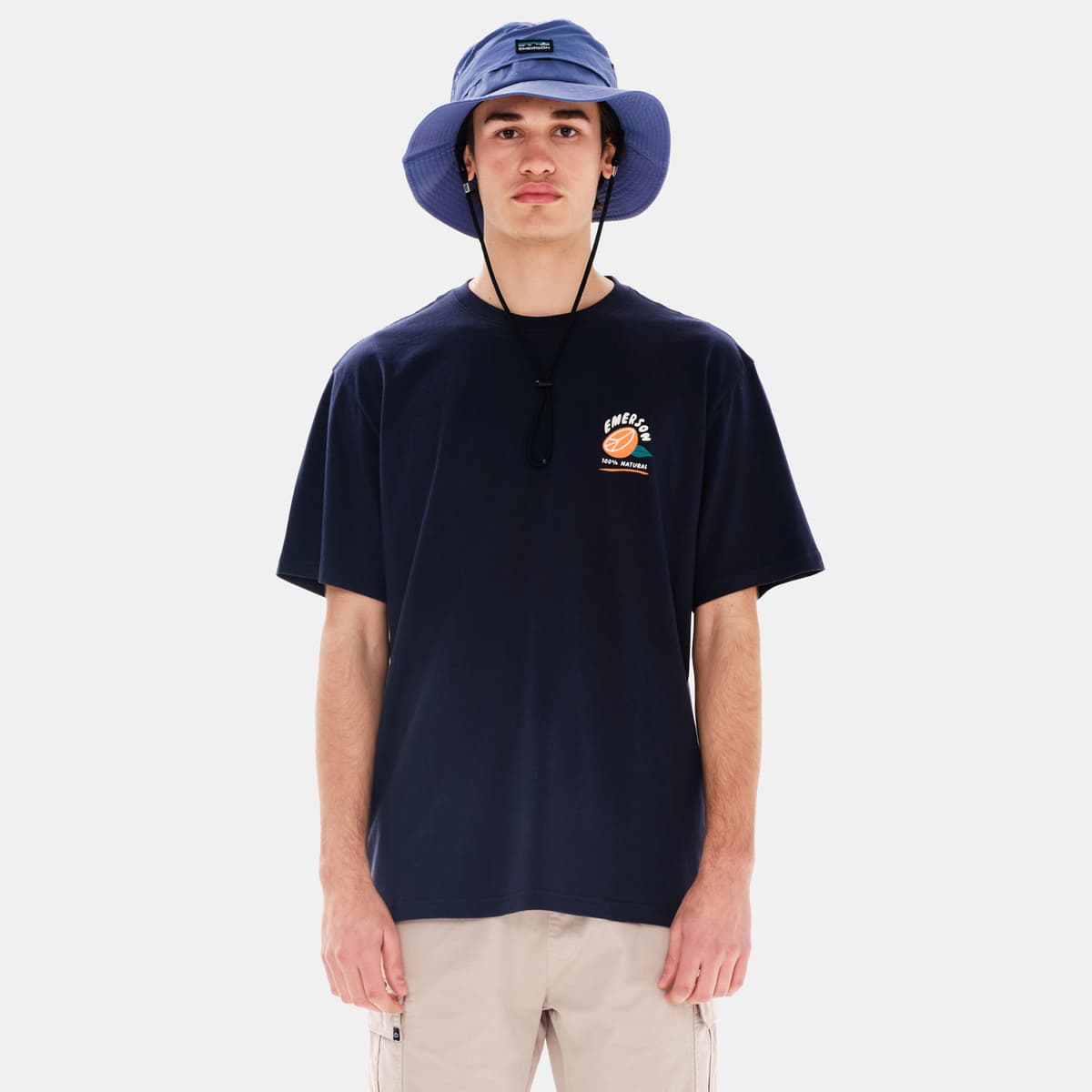 Emerson "100% Natural" Men’S Short Sleeve T-Shirt Μαυρο