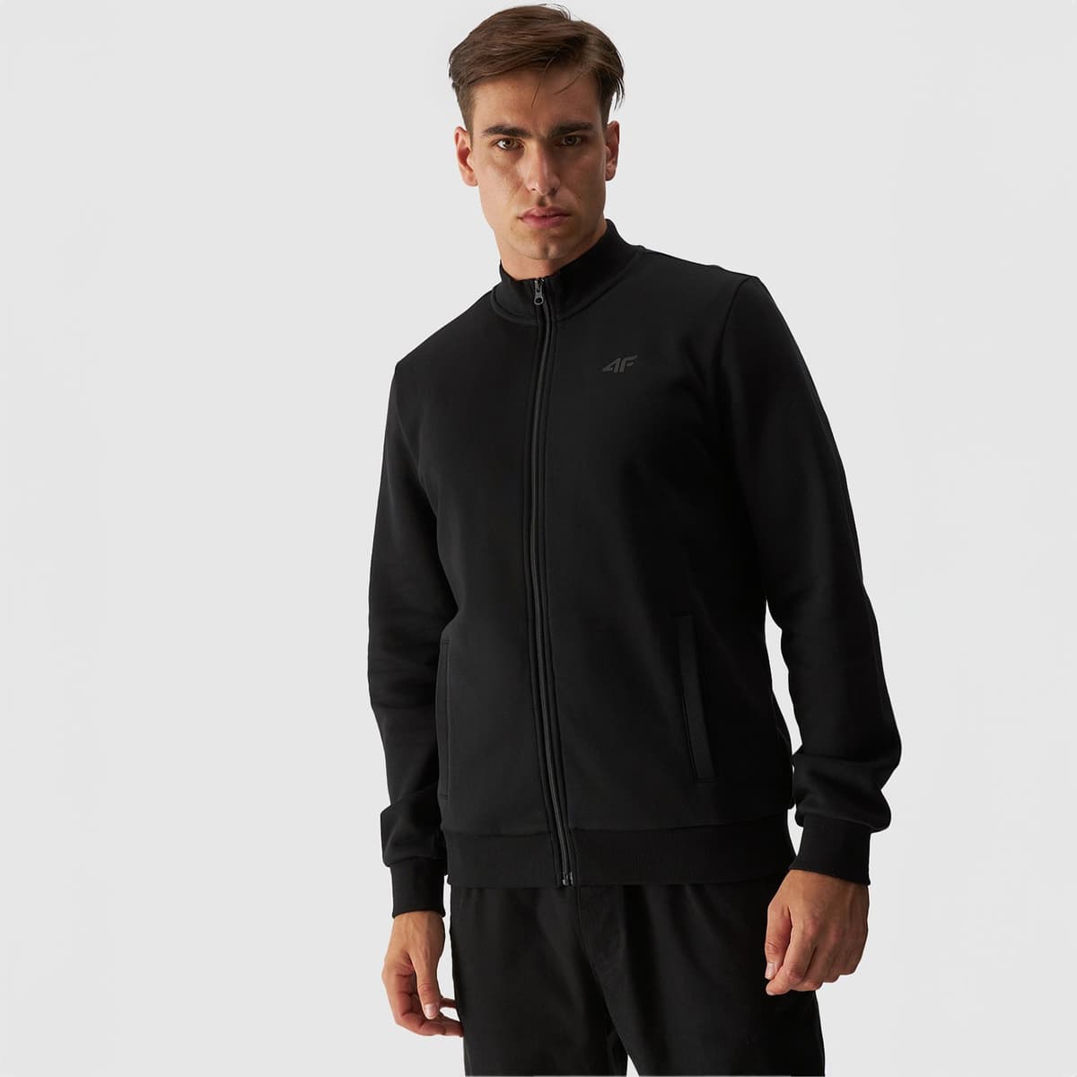 4F Full-Zip Sweatshirt Μαυρο