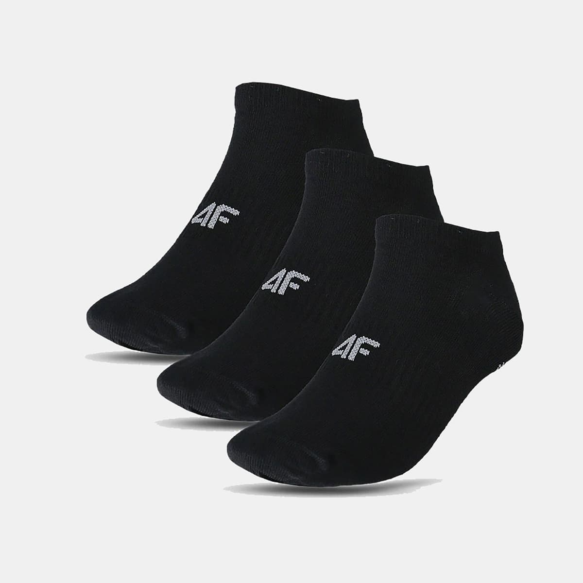 4F Men'S Casual Ankle Socks (3-Pack) Μαυρο