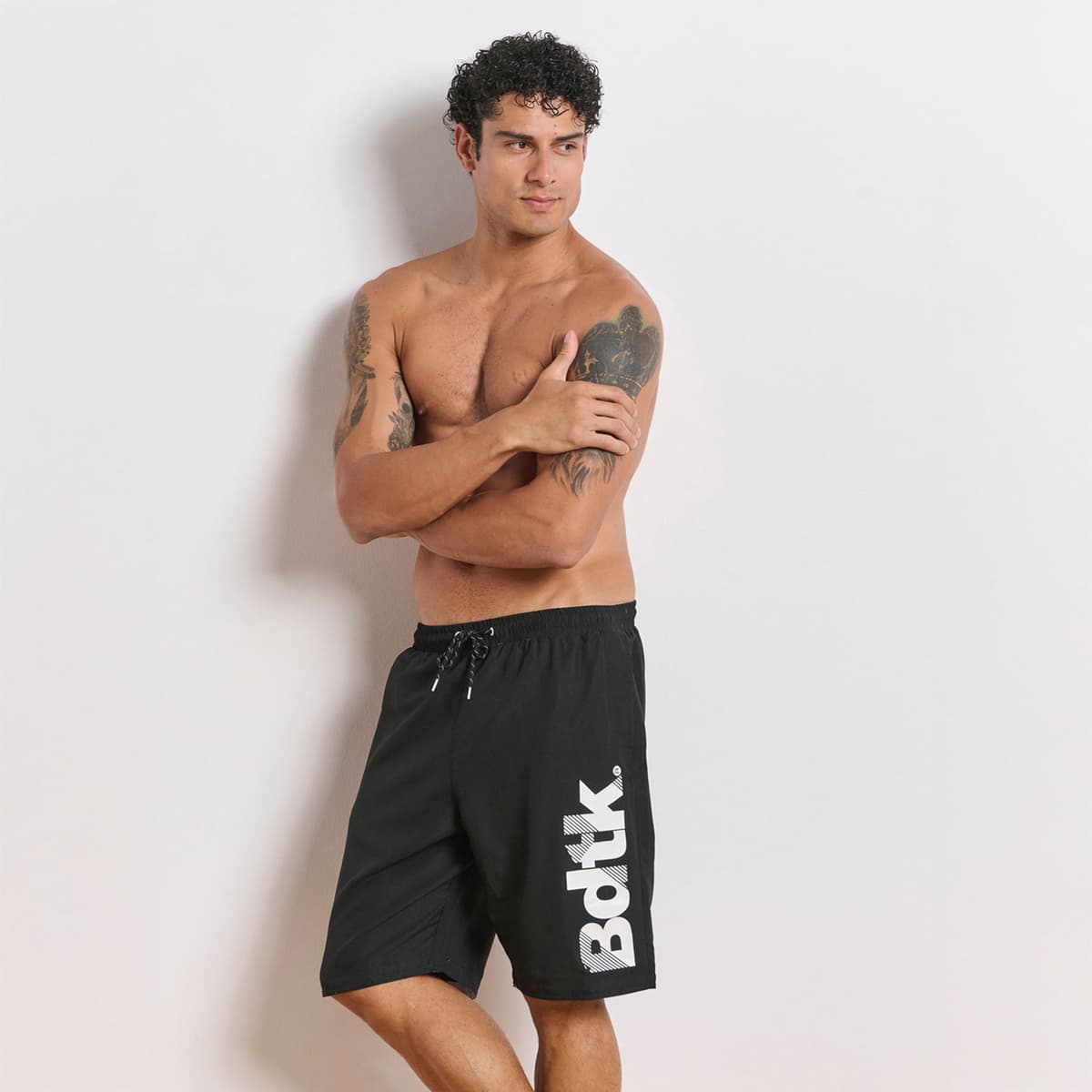 Bdtk Long Swim Bermuda Μαυρο