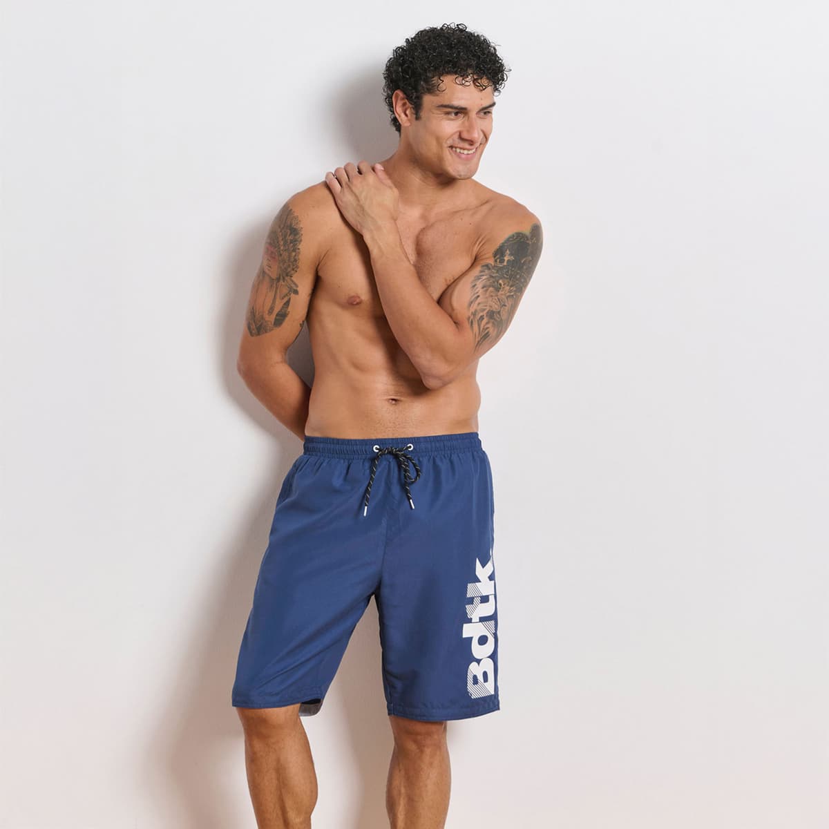 Bdtk Long Swim Bermuda Μαυρο