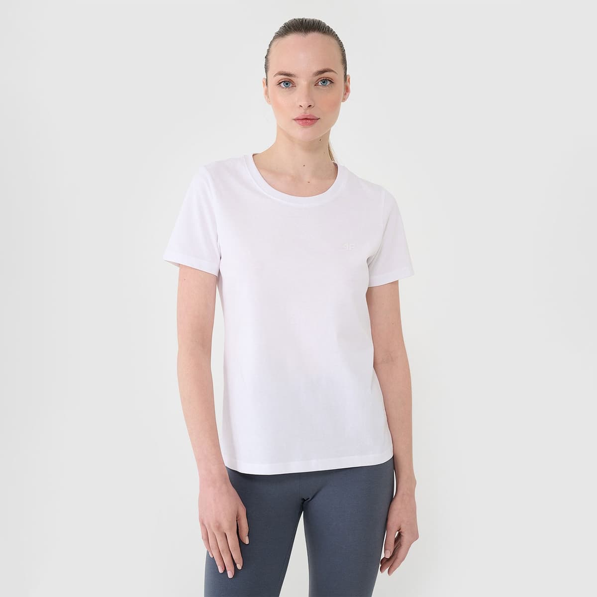4F Women'S Regular Plain T-Shirt Μπλε