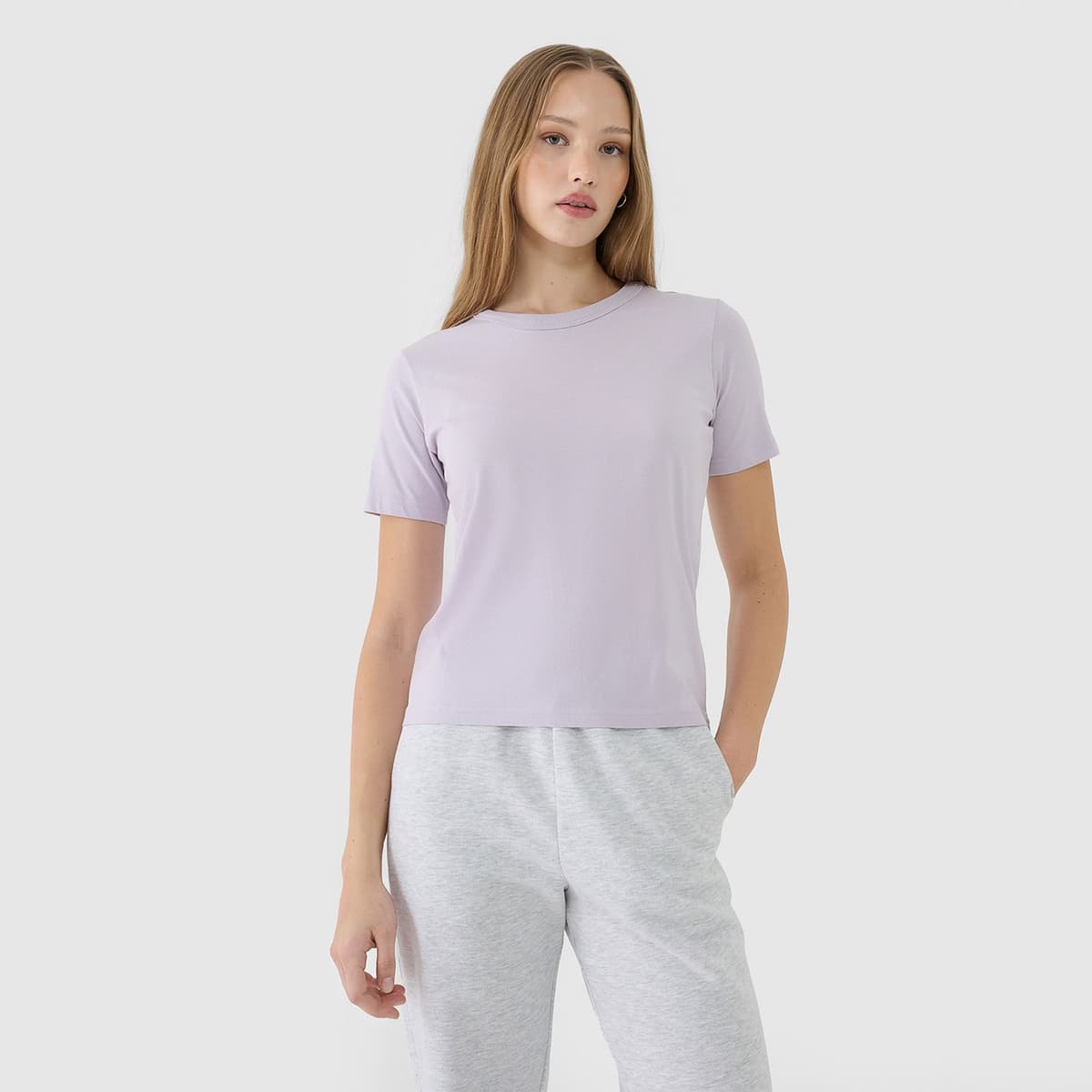 4F Women'S Regular Plain T-Shirt Ασπρο