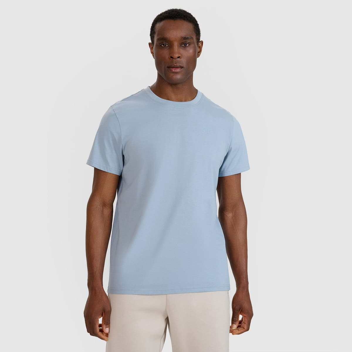 4F Men'S Regular Plain T-Shirt Μπλε