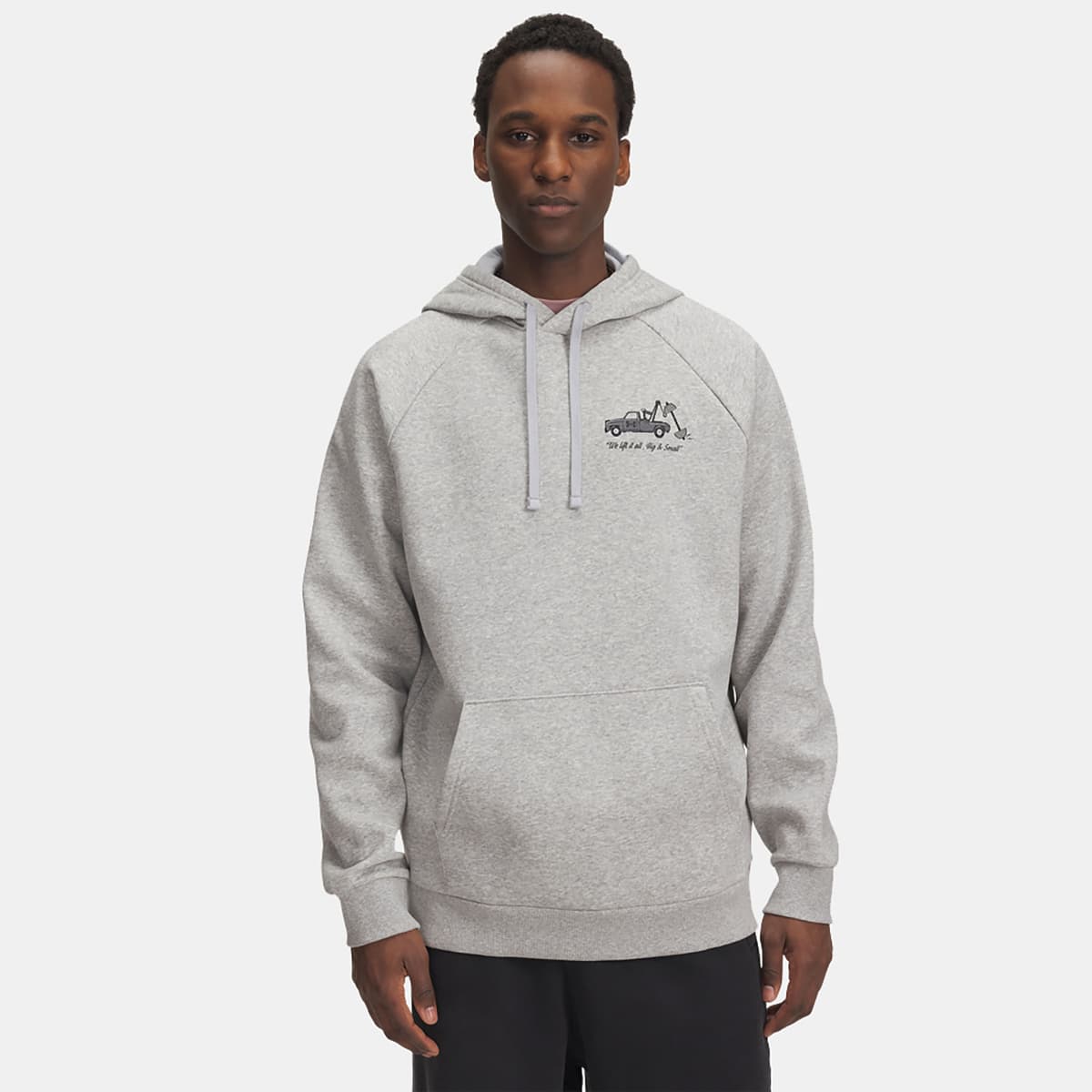 Under Armour Rival Fleece Hbr Logo Hoodie Μαυρο