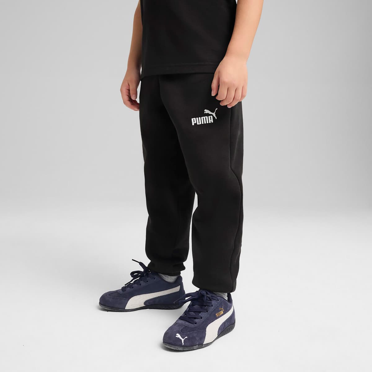 Puma Kids Ps Essentials No. 1 Logo Sweatpants Μαυρο