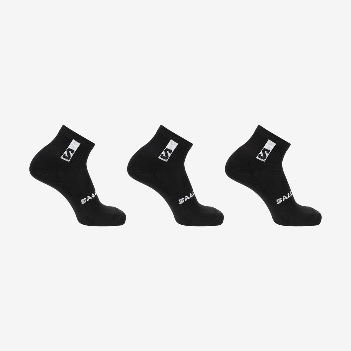 Salomon Sportstyle Everyday Ankle Socks 3-Pack Μαυρο