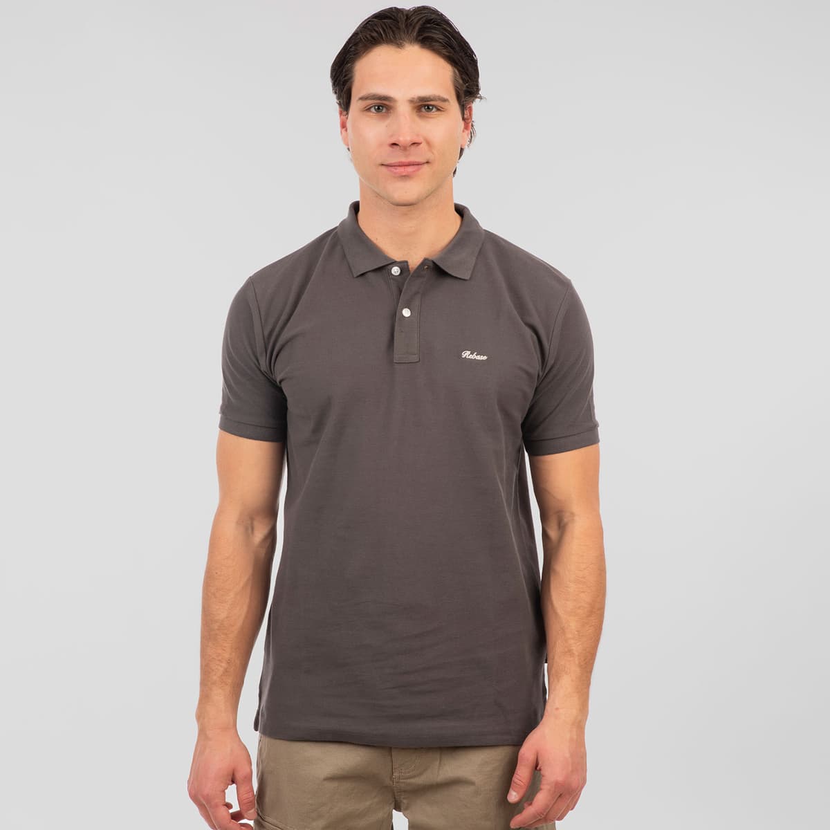 Rebase Polo Pique T-Shirt Γκρι
