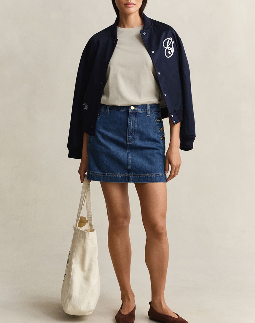 Women's T-Shirts Gant Khaki