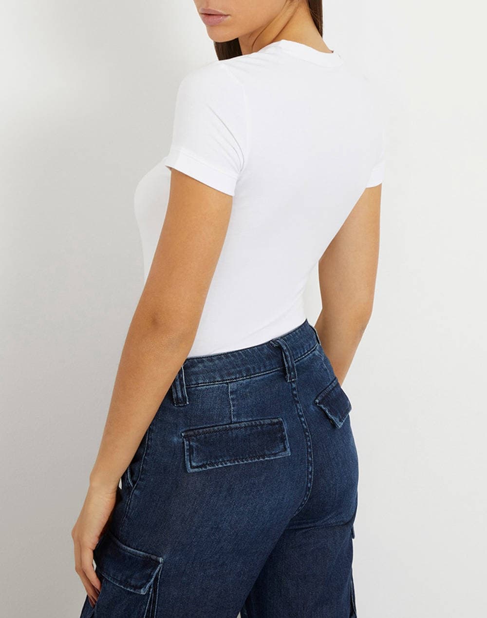 Mini Triangle Crew Neck T-Shirt Women Guess