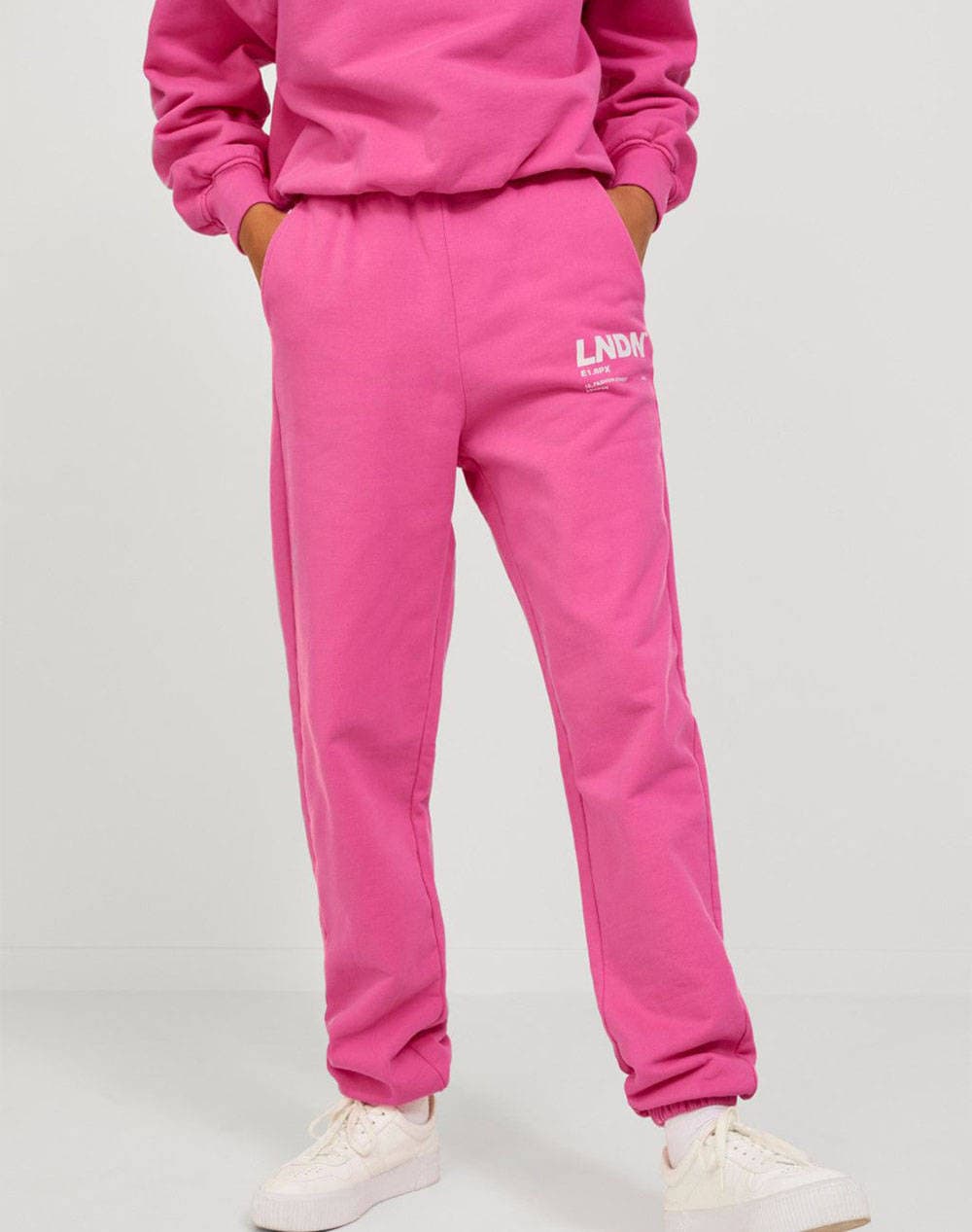 JJXX JXBIANCA RLX HW VINT PANTS SWT SN 12214571-Carmine Rose Orchid