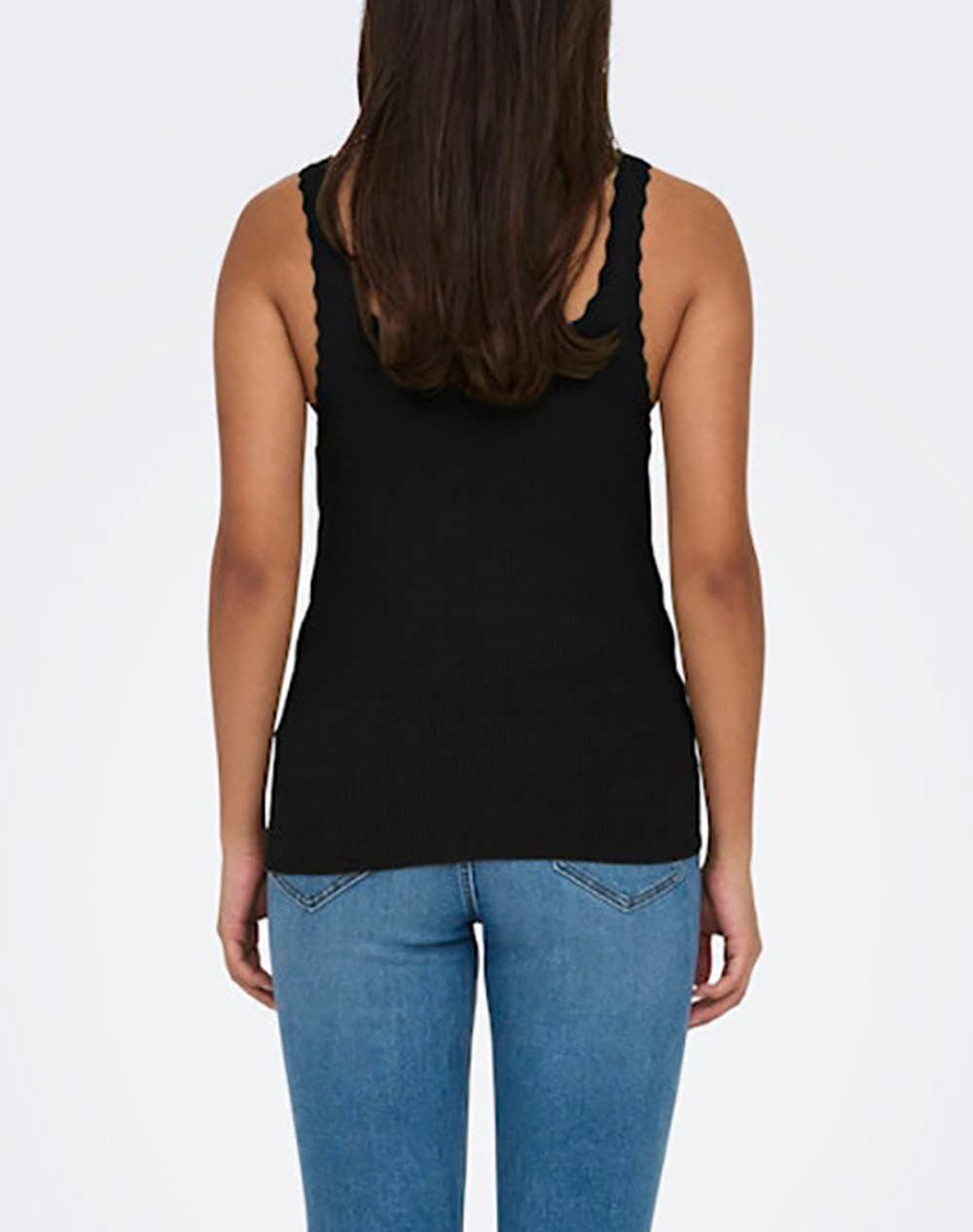 Onlgemma Knitted U Neck Sleeveless Top Women Only