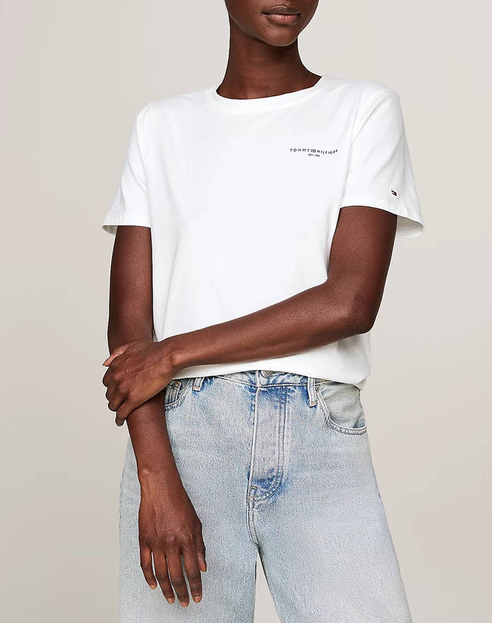 Women's T-Shirts Tommy Hilfiger Ecru