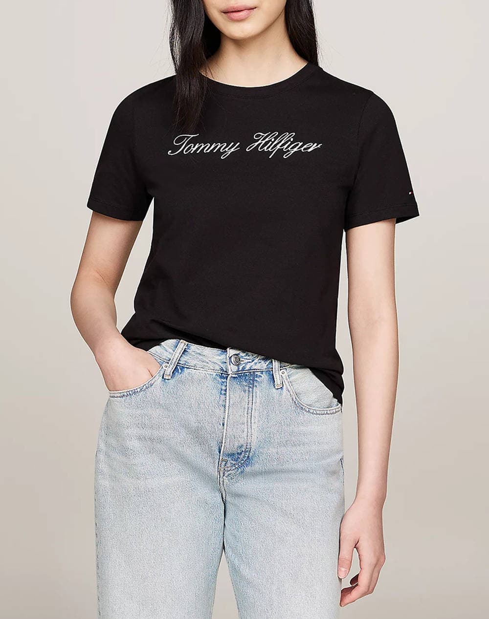 Logo C Neck Regular Fit T-Shirt Women Tommy Hilfiger