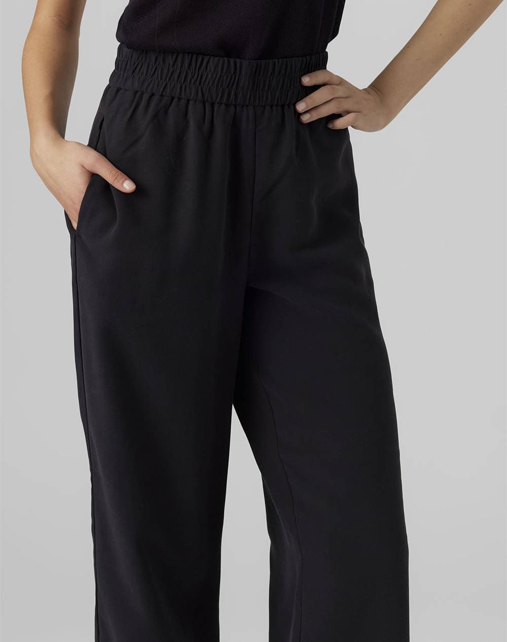 Women's Wide Leg Pants Vero Moda Black