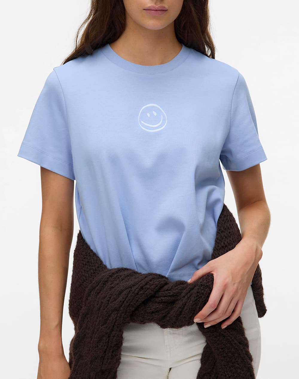 VERO MODA VMSARA METTE SS TOP BOX JRS NOOS 10311633-Snow WhiteRioRedHeart Mixed