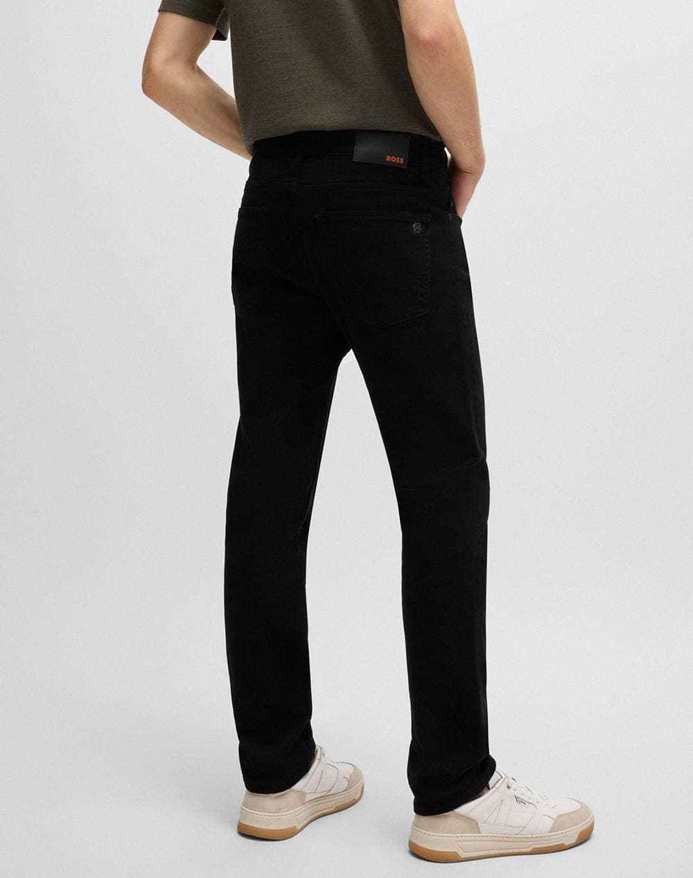 BOSS CASUAL ΠΑΝΤΕΛΟΝΙ JEANS SLIM FIT DELAWARE BO ΜΑΥΡΟ