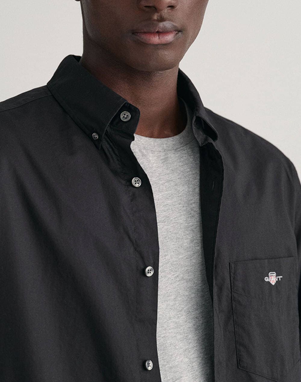 Men's Shirts Gant Black