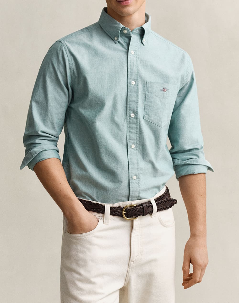 Men's Shirts Gant Green