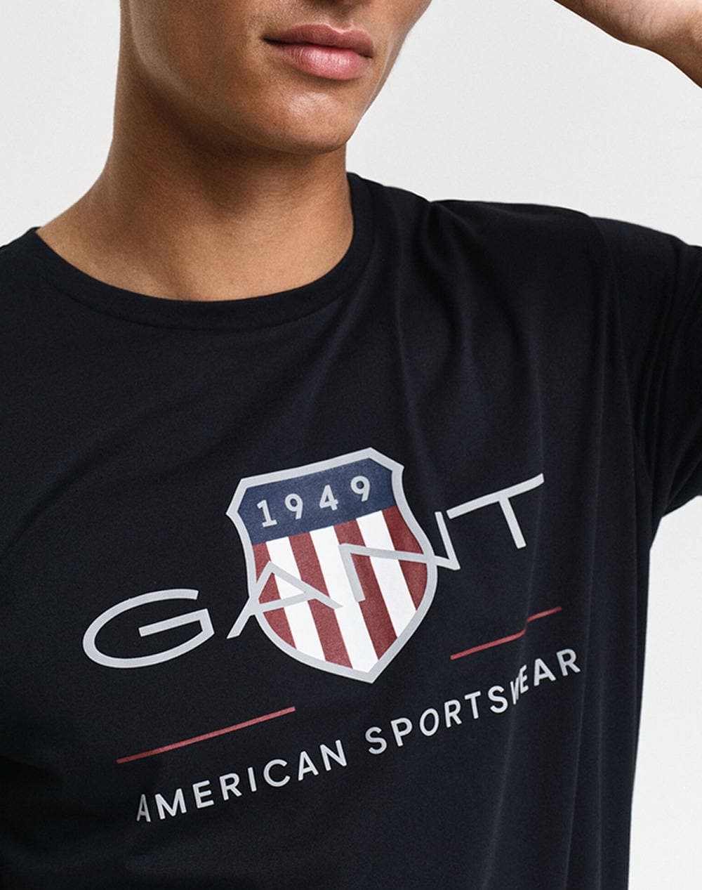 Men's T-Shirts Gant Black