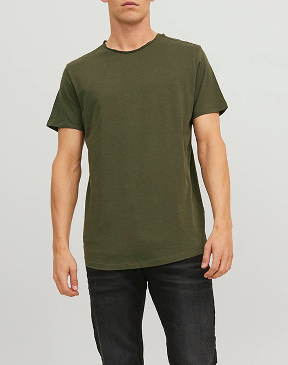 JACK&JONES ΜΠΛΟΥΖΑ JJEBASHER TEE O-NECK SS NOOS 12182498-Crockery DarkOliveGreen