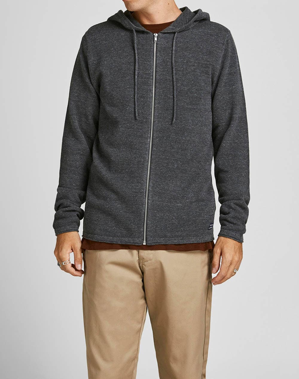JACK&JONES ΖΑΚΕΤΑ ΦΟΥΤΕΡ JJEHILL KNIT CARDIGAN NOOS 12190154-Dark Grey Melange DarkGray