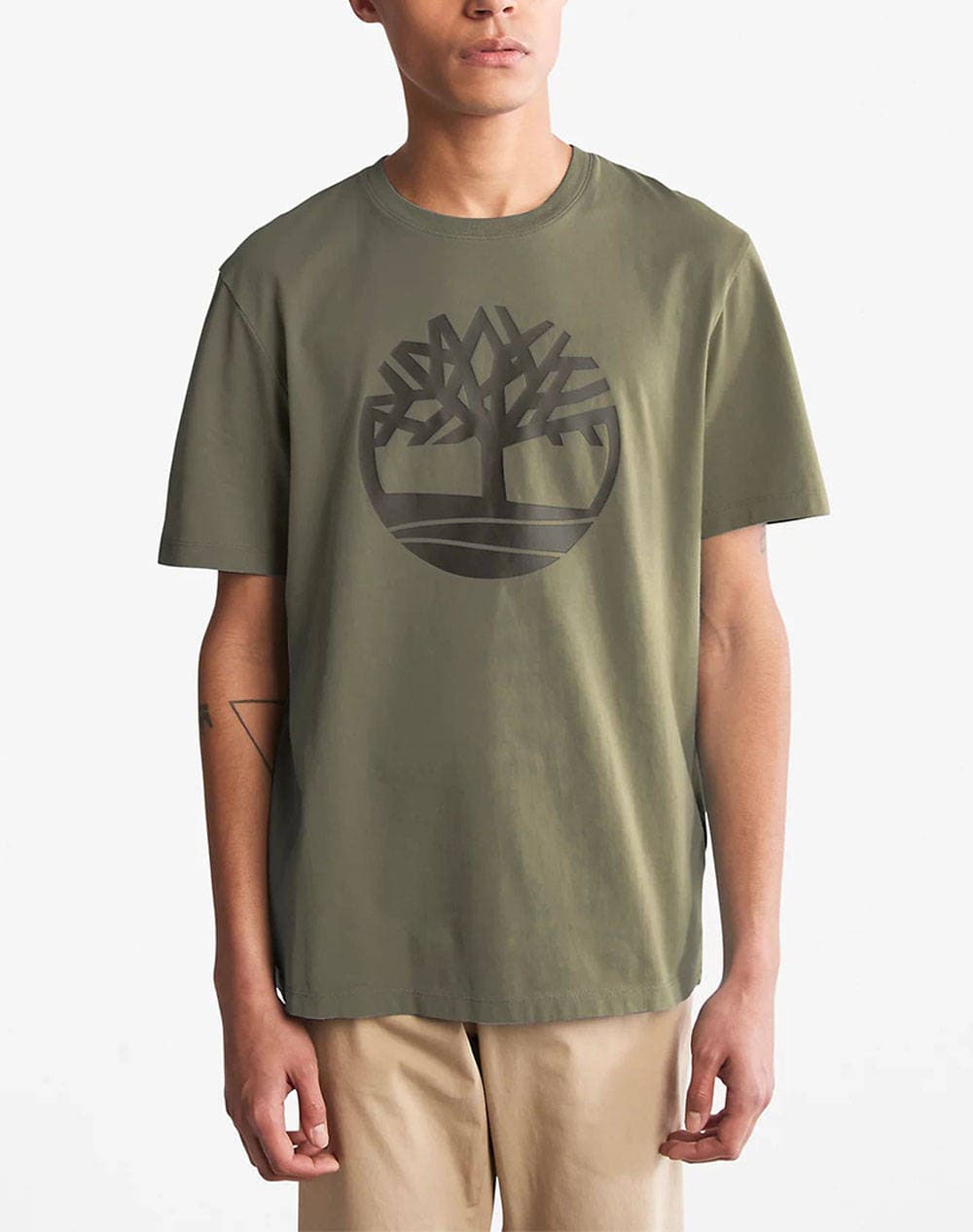 TIMBERLAND T-SHIRT BRAND TREE REGULAR FIT ΧΑΚΙ