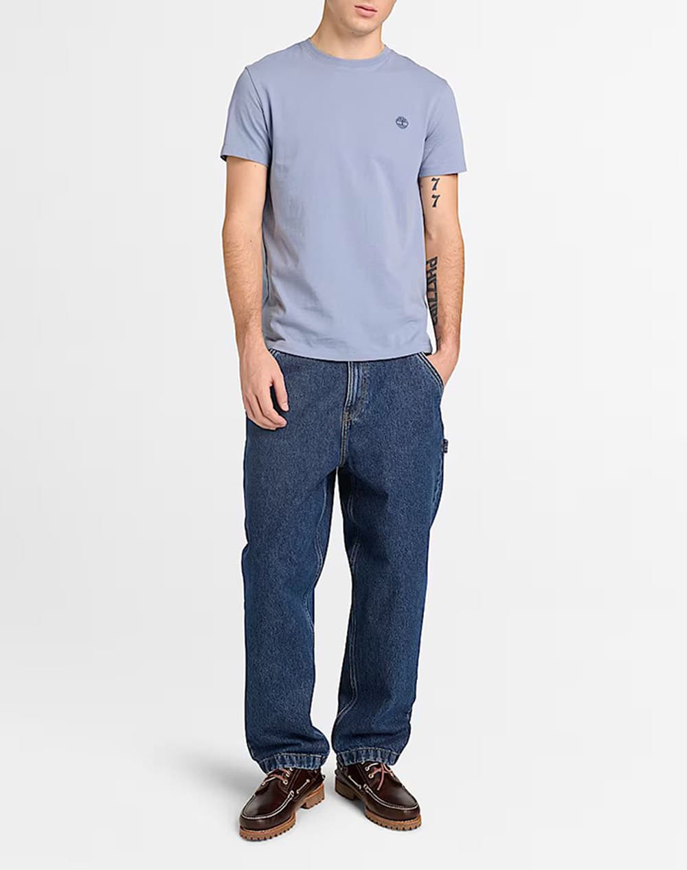 TIMBERLAND T-SHIRT SLIM FIT LOGO ΣΙΕΛ