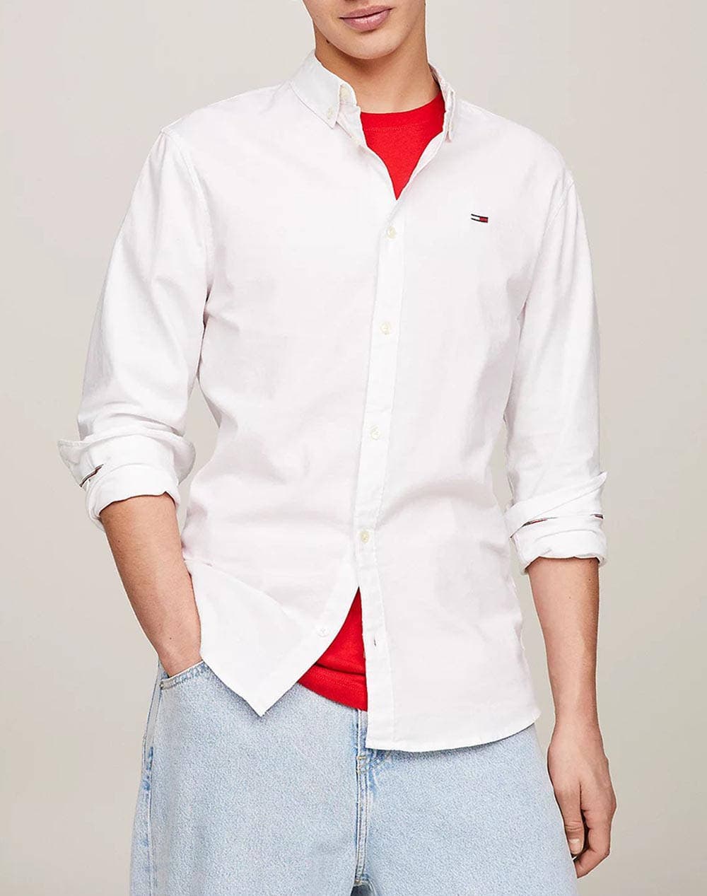 Tommy Jeans Original Stretch Slim Fit Shirt Men