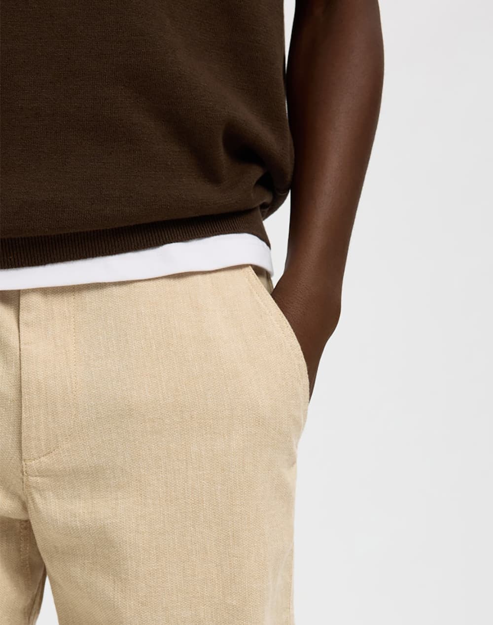 Men's Chino Shorts Selected Beige