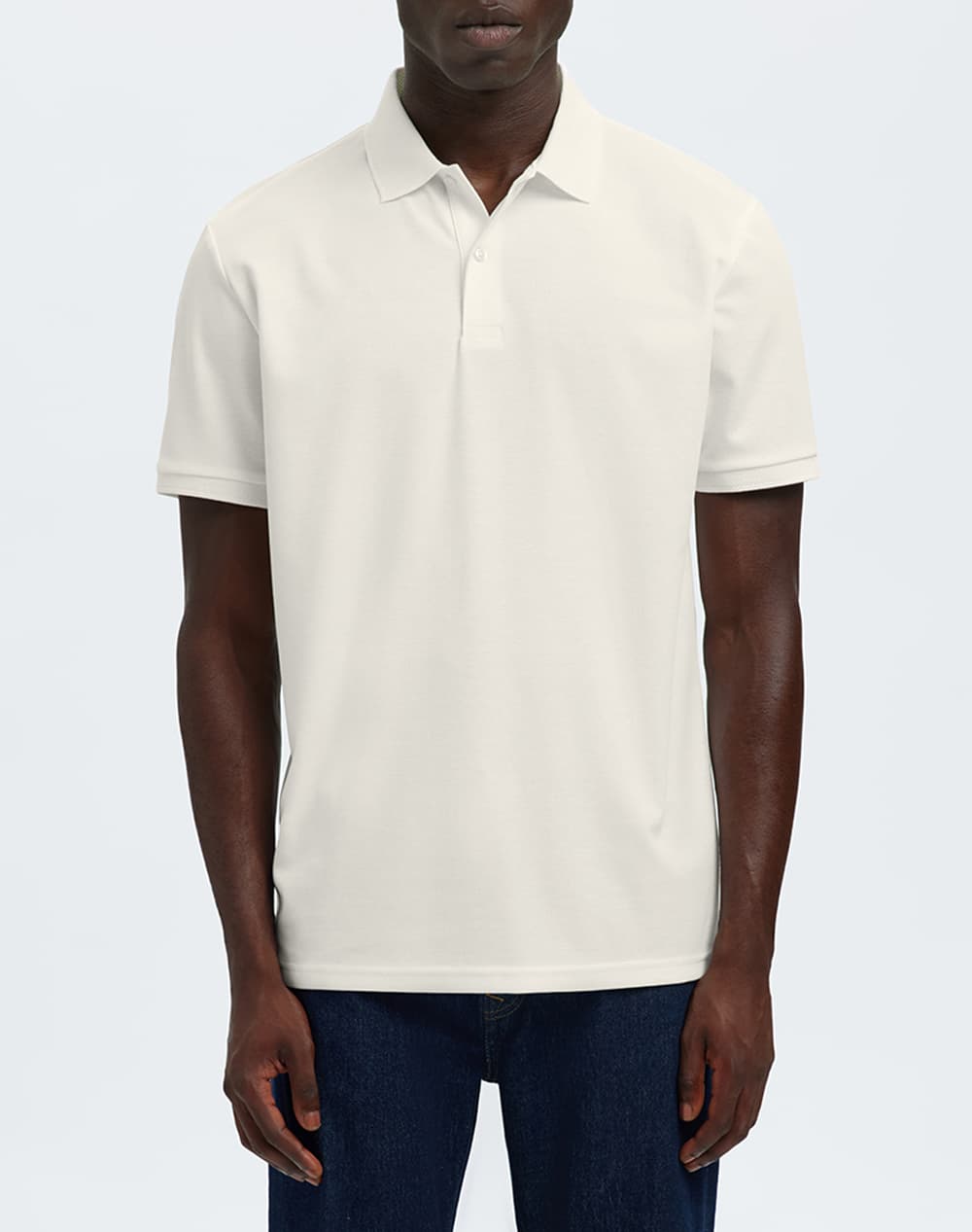 Men's Polo Shirts Selected Ecru