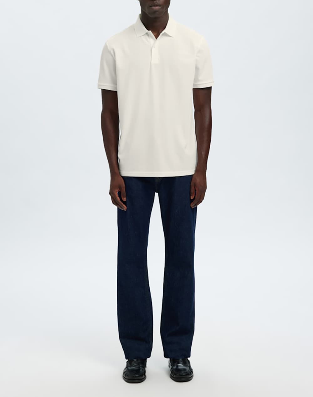 Men's Polo Shirts Selected Ecru