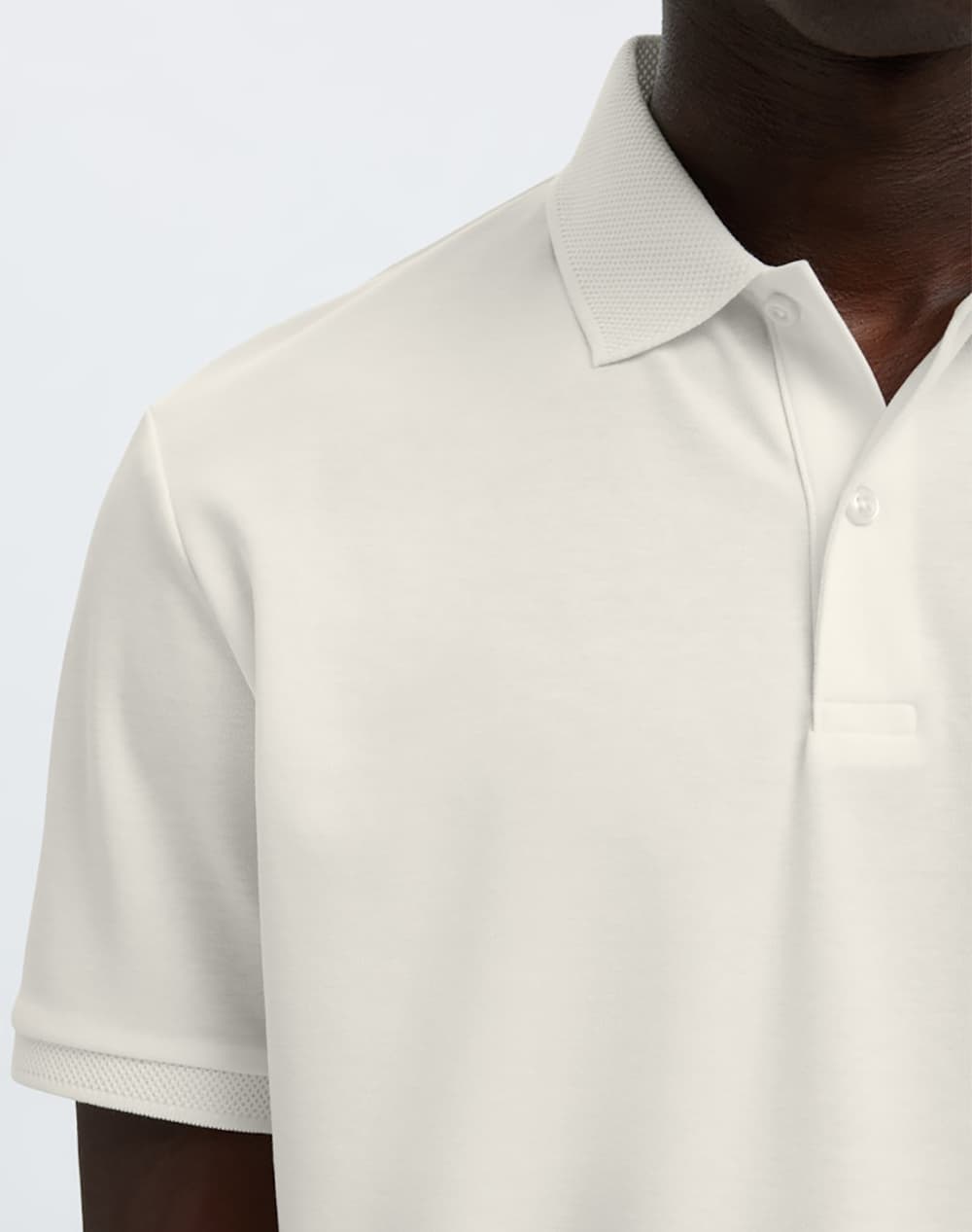 Men's Polo Shirts Selected Ecru