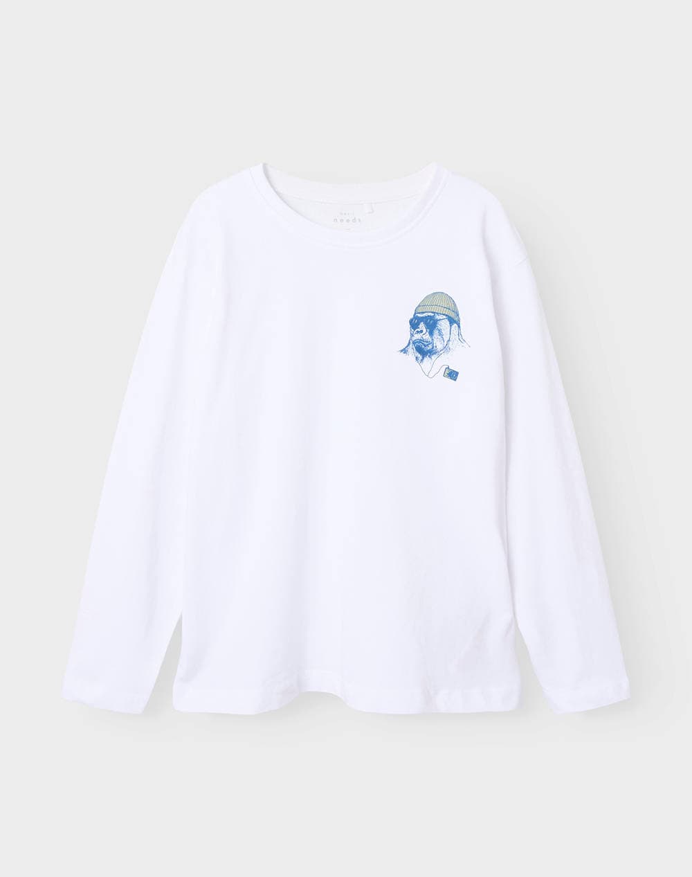 NAME IT NKMVAGNO LS LOOSE TOP 13224968-Bright WhiteGorilla OffWhite