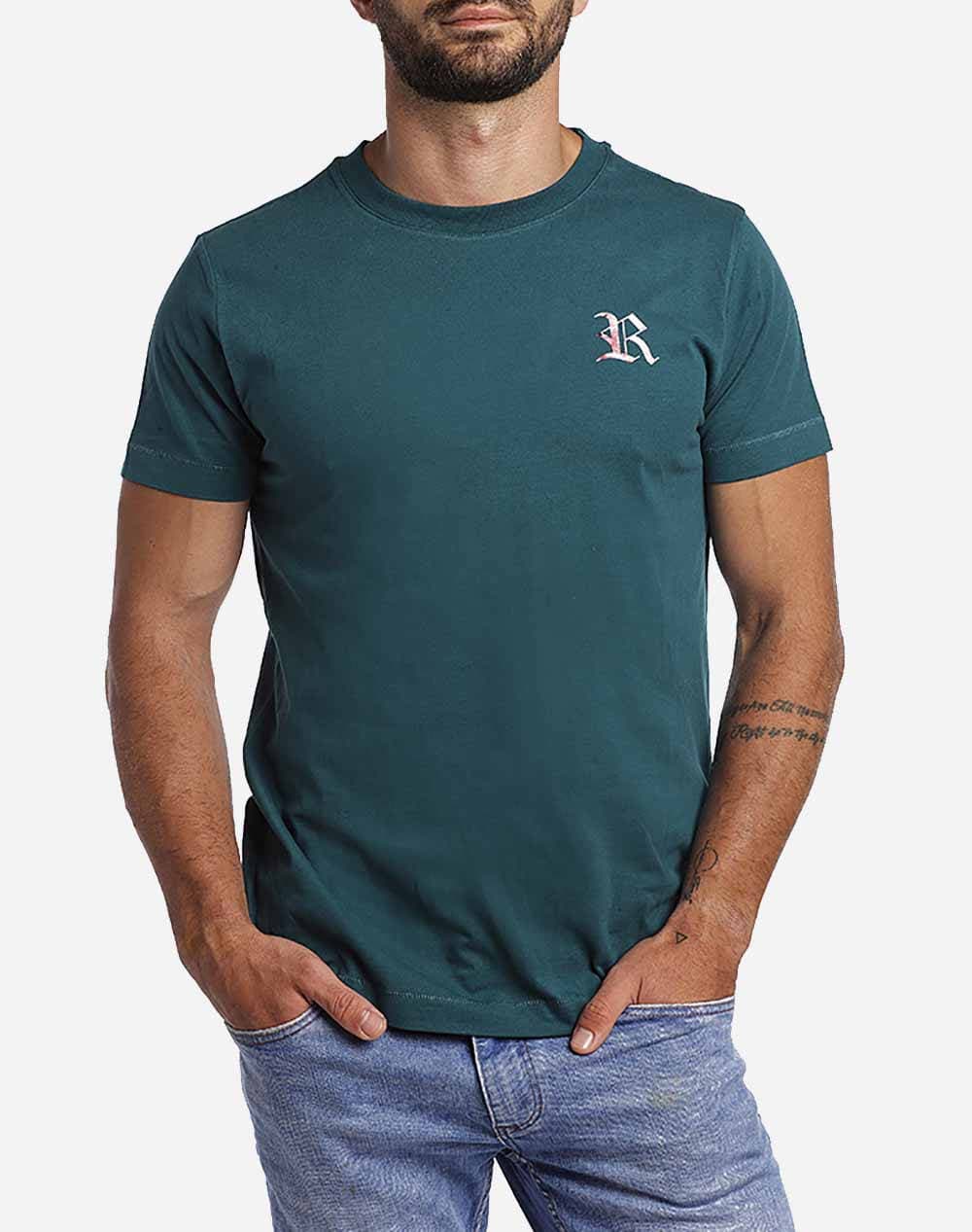 WALK ΑΝΔΡΙΚΟ ΒΑΜΒΑΚΕΡΟ T-SHIRT ΜΕ ΤΥΠΩΜΑ W5200-4-87 Petrol