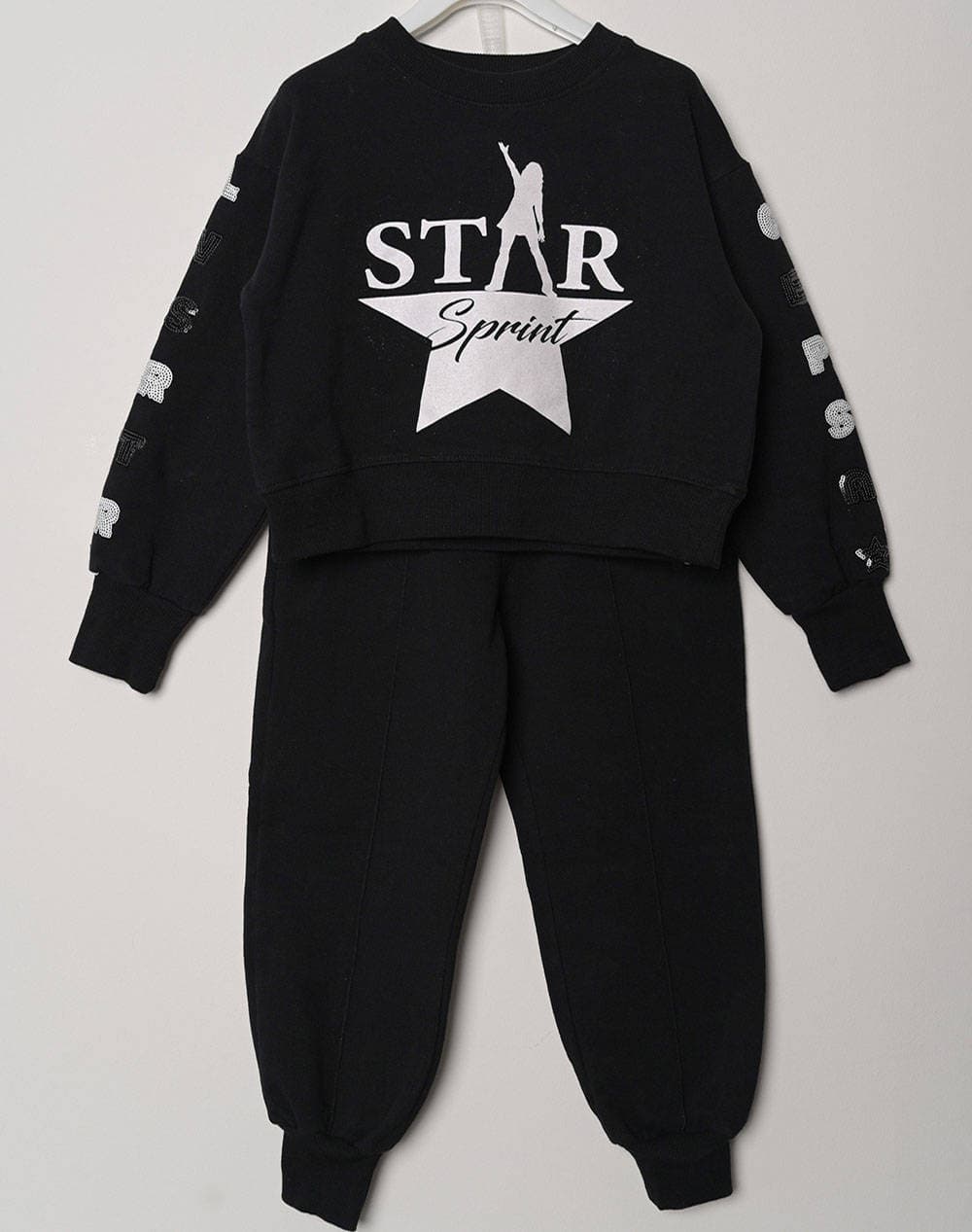 Girls' Tracksuit Sets Sprint Black