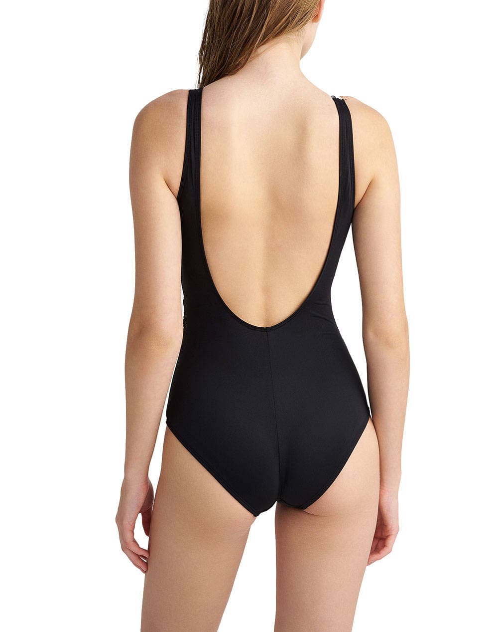 Women's One-Piece Swimsuits Blu4U Black