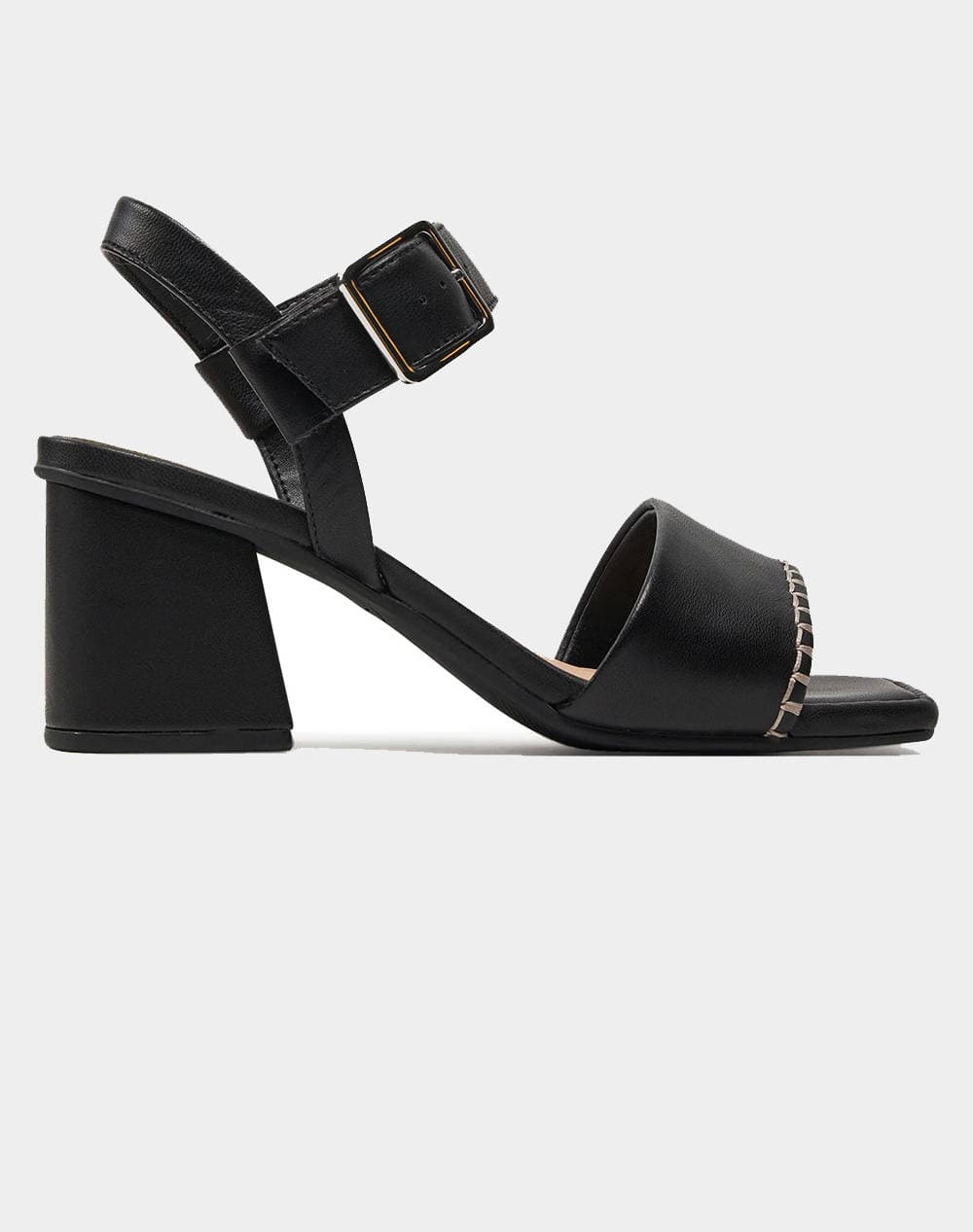 CLARKS Siara65 Buckle 26176341-BLACK LEATHER Black