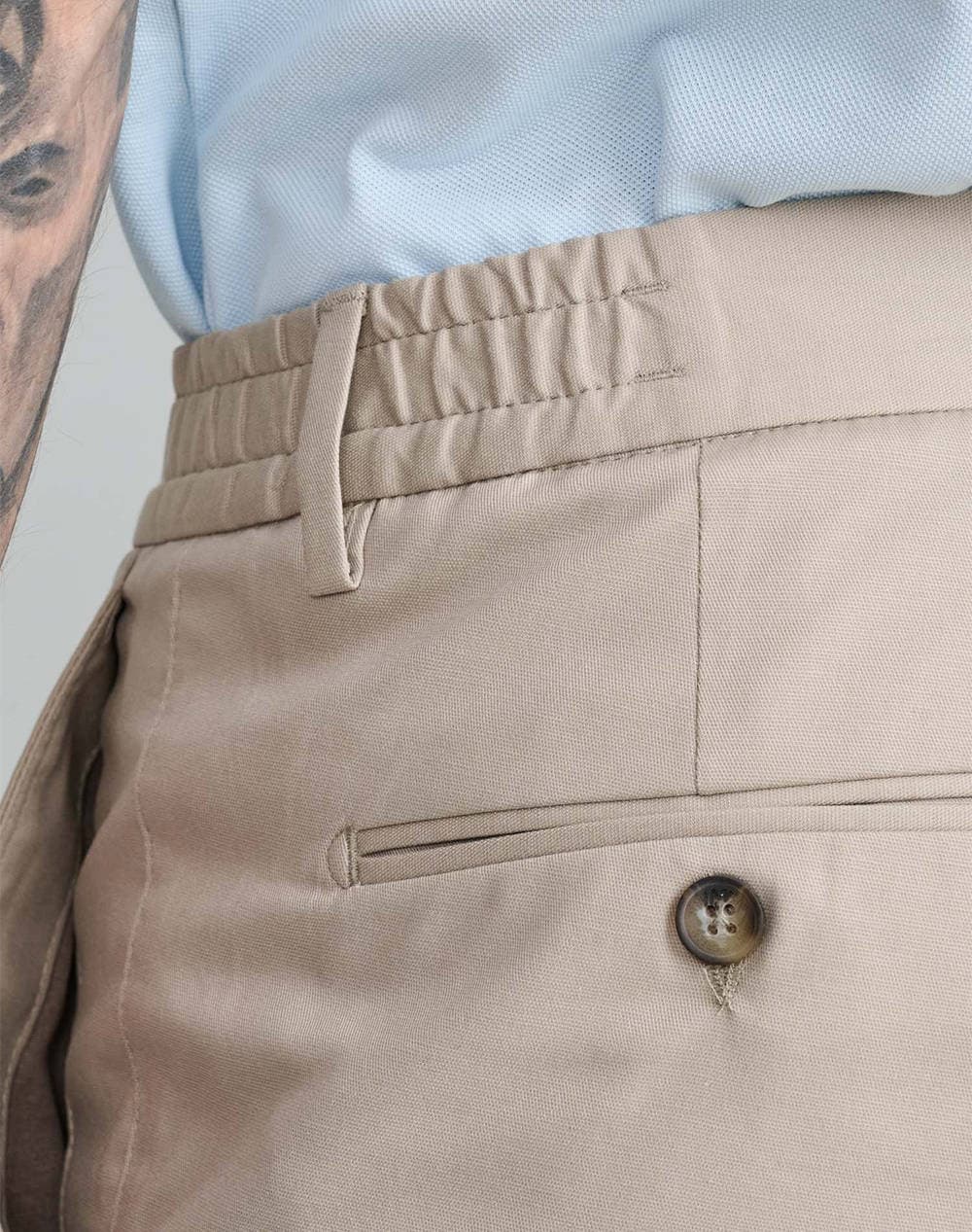 Men's Chino Pants Navy & Green Ecru