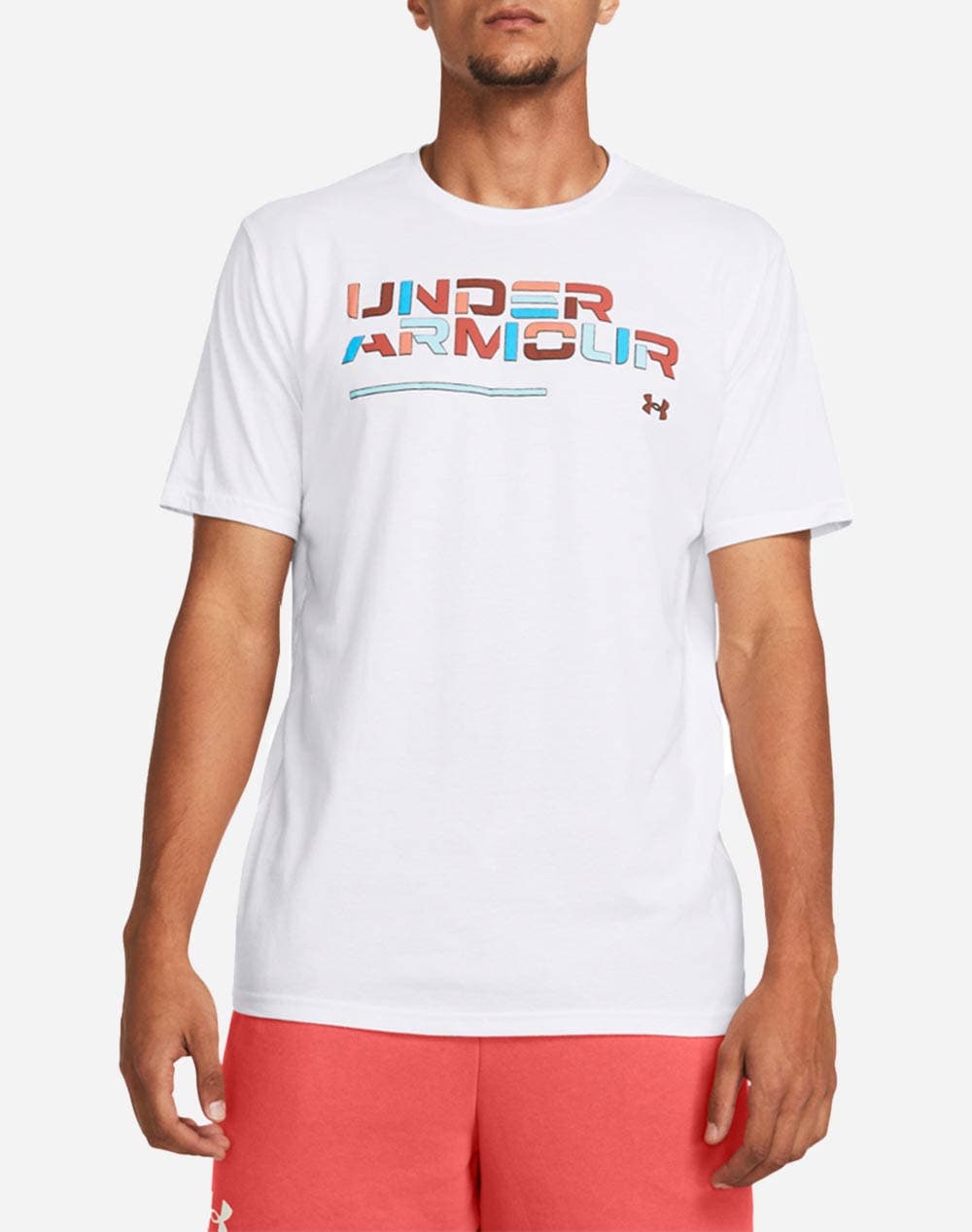 UNDER ARMOUR UA Colorblock Wordmark SS 1382829-100 White
