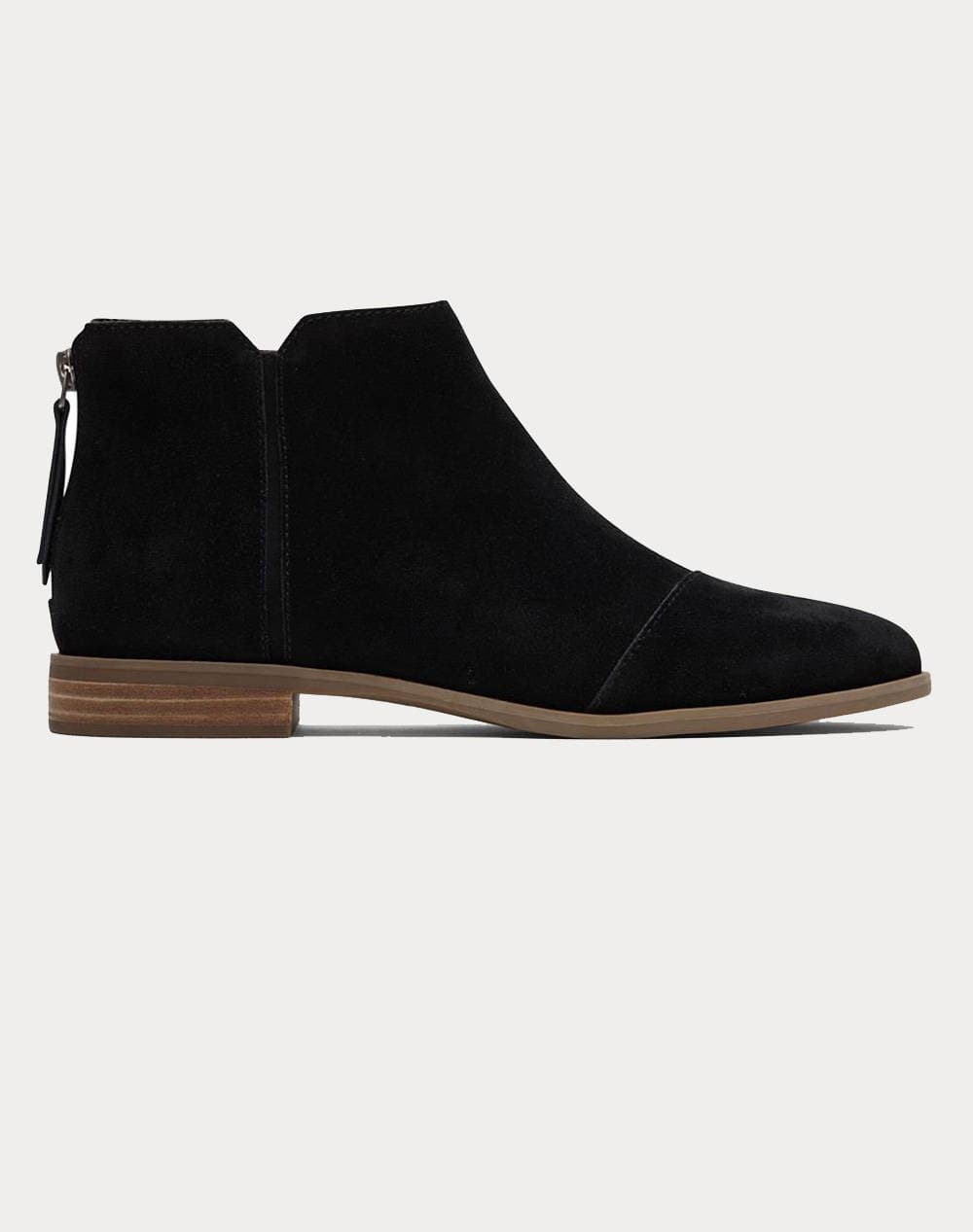 TOMS BLK SUEDE WM RYLIE BOOT 10021303-BLACK Black