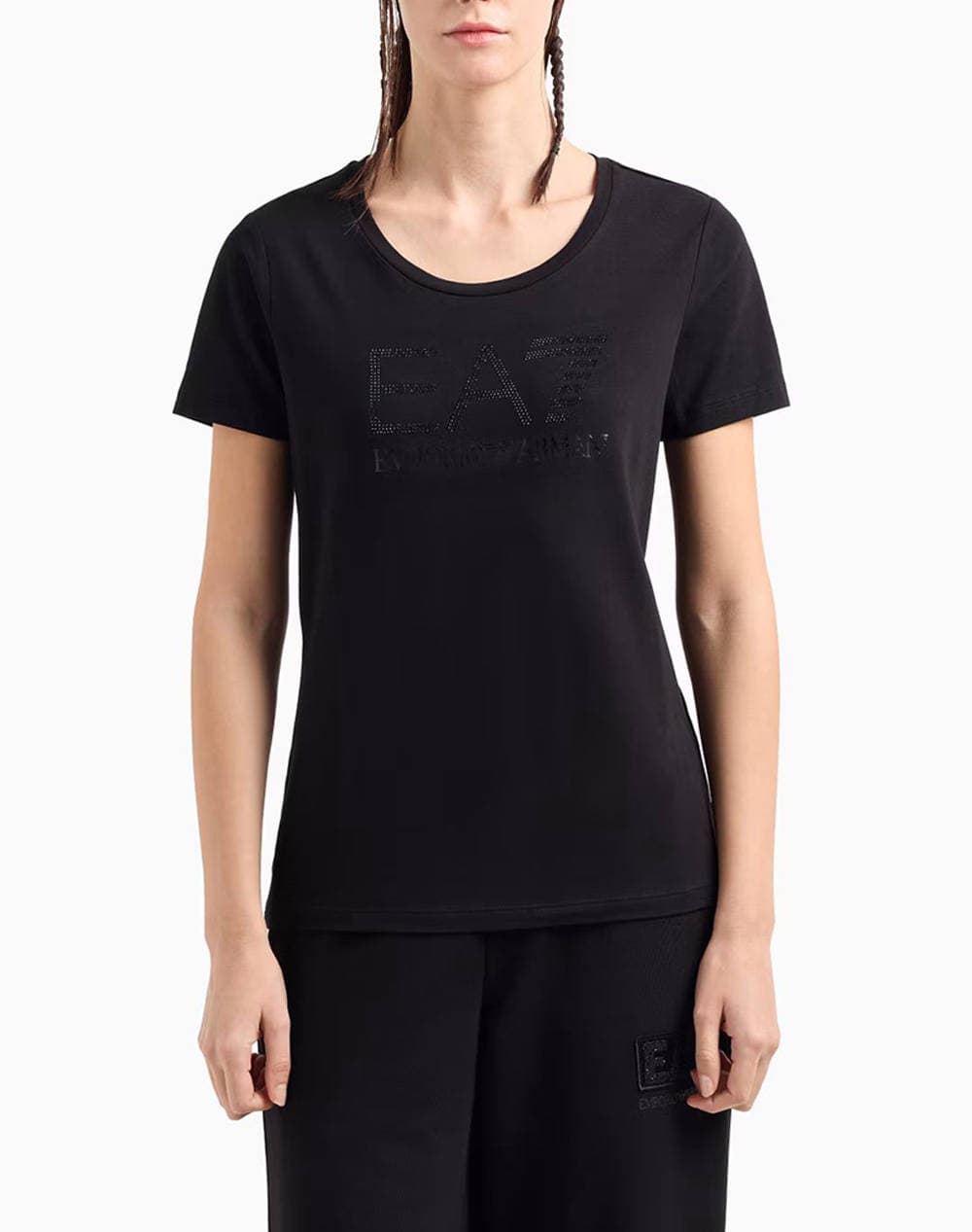 Women's T-Shirts Ea7 Emporio Armani Black