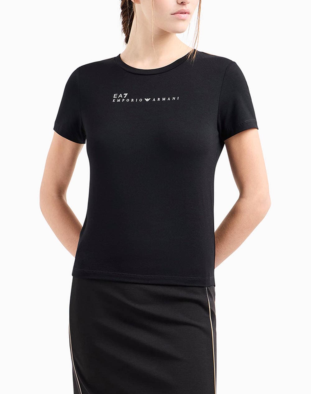 Women's T-Shirts Ea7 Emporio Armani Black